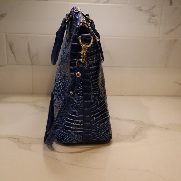 NWT Brahmin Large Duxbury Satchel Vista Blue Ombre Melbourne - Picture 5 of 11